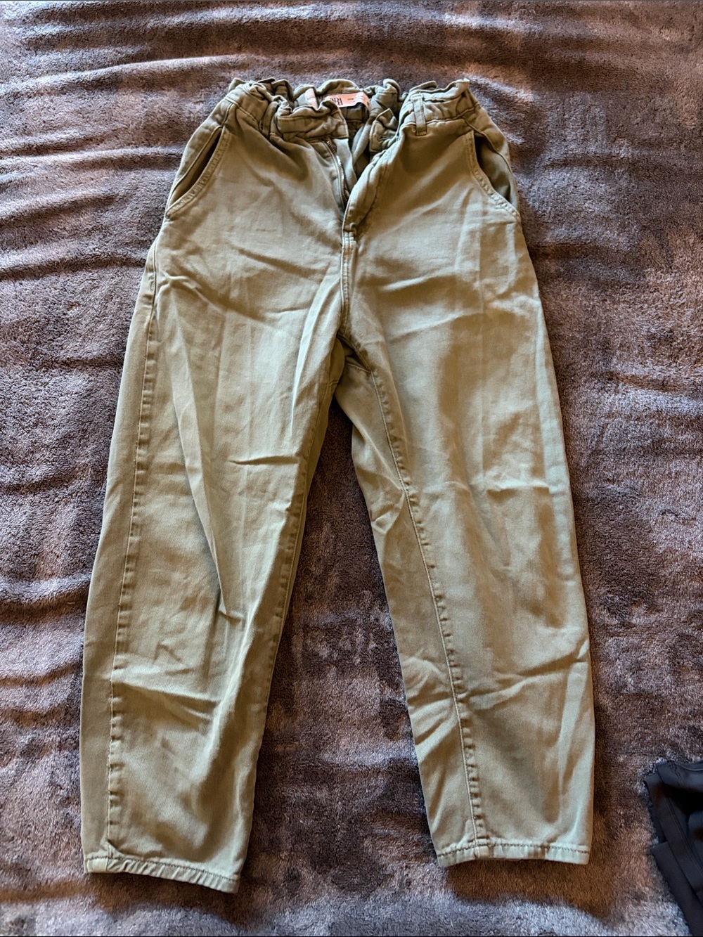 Men's Olive Green Casual Tapered Pants
